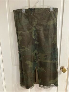 UFO Vintage 80’s women’s Camo Mesh Cargo skirt- Olive Green